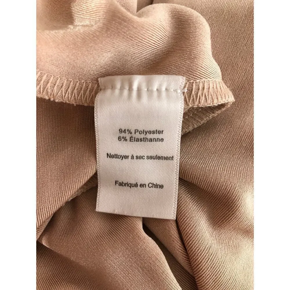 ASTR Melonie Dress Knit Long Sleeve Surplice Neck High Low Hem Wrap Maxi Pink S